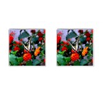 BUTTERFLY FLOWERS 1 Cufflinks (Square) Front(Pair)