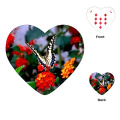 Butterfly Flowers 1 Playing Cards (heart)  by trendistuff