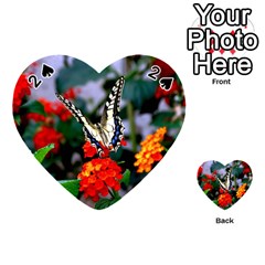 Butterfly Flowers 1 Playing Cards 54 (heart)  by trendistuff