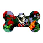 BUTTERFLY FLOWERS 1 Dog Tag Bone (Two Sides) Front