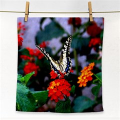 Butterfly Flowers 1 Face Towel by trendistuff