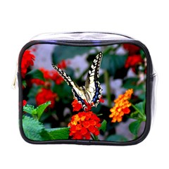 Butterfly Flowers 1 Mini Toiletries Bags by trendistuff