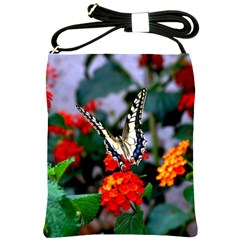 Butterfly Flowers 1 Shoulder Sling Bags by trendistuff