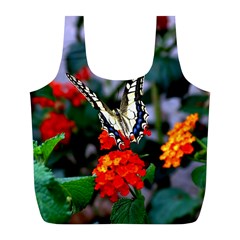 Butterfly Flowers 1 Full Print Recycle Bags (l)  by trendistuff