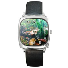 Marine Life Square Metal Watches by trendistuff