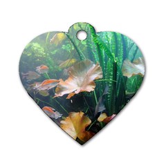 Marine Life Dog Tag Heart (two Sides) by trendistuff