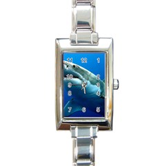 Great White Shark 3 Rectangle Italian Charm Watches by trendistuff