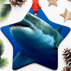 Great White Shark 3 Ornament (star)  by trendistuff