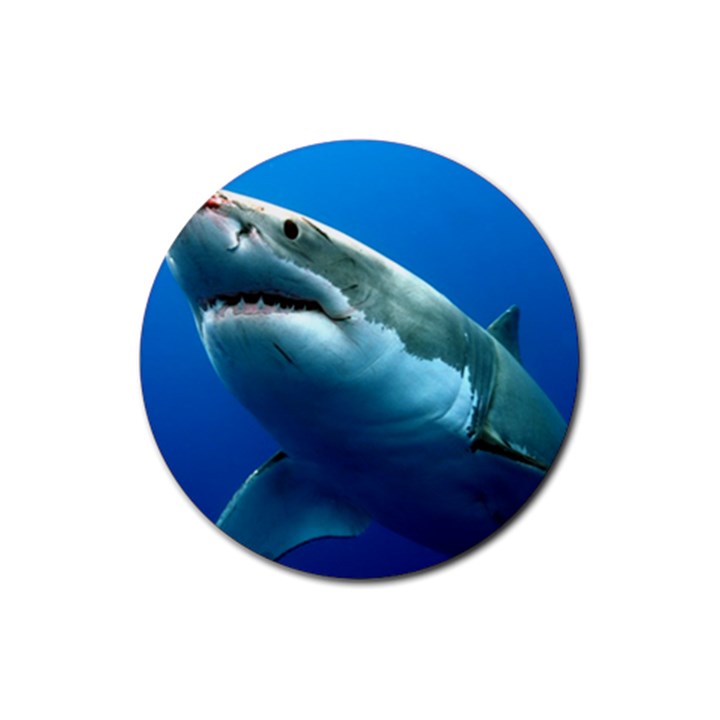 GREAT WHITE SHARK 3 Rubber Coaster (Round) 