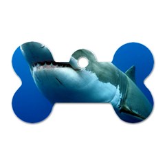 Great White Shark 3 Dog Tag Bone (two Sides) by trendistuff