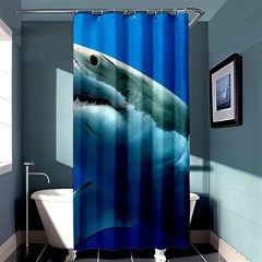 Great White Shark 3 Shower Curtain 36  X 72  (stall) 