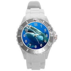 Great White Shark 3 Round Plastic Sport Watch (l) by trendistuff