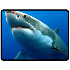 Great White Shark 3 Double Sided Fleece Blanket (large) 