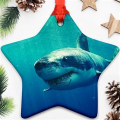 Great White Shark 1 Ornament (star)  by trendistuff