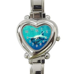 Great White Shark 1 Heart Italian Charm Watch by trendistuff