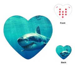 Great White Shark 1 Playing Cards (heart)  by trendistuff