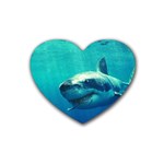 GREAT WHITE SHARK 1 Heart Coaster (4 pack)  Front