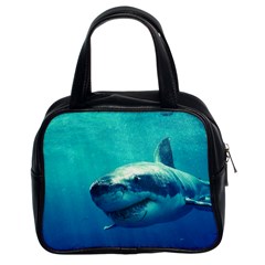 Great White Shark 1 Classic Handbags (2 Sides) by trendistuff