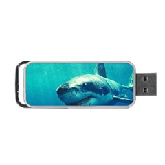 Great White Shark 1 Portable Usb Flash (one Side)