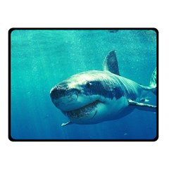 Great White Shark 1 Double Sided Fleece Blanket (small) 