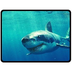 Great White Shark 1 Double Sided Fleece Blanket (large) 