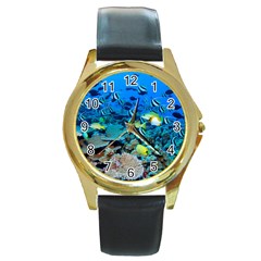 Fr Frigate Shoals Round Gold Metal Watches by trendistuff