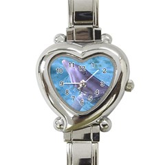 Dolphin 2 Heart Italian Charm Watch by trendistuff