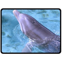 Dolphin 2 Double Sided Fleece Blanket (large) 