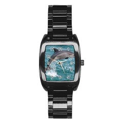 Dolphin Stainless Steel Barrel Watch by trendistuff