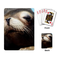 Cute Sea Lion Playing Card by trendistuff