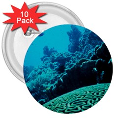 Coral Reefs 2 3  Buttons (10 Pack)  by trendistuff