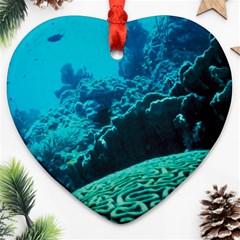 Coral Reefs 2 Heart Ornament (2 Sides) by trendistuff