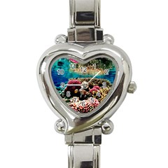 Coral Reefs 1 Heart Italian Charm Watch by trendistuff