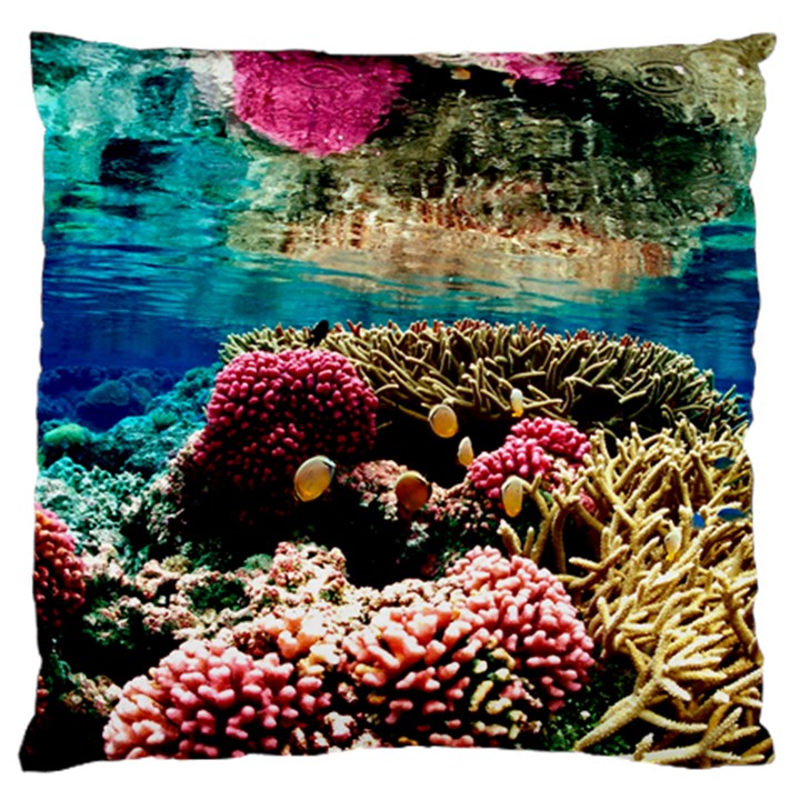 CORAL REEFS 1 Large Flano Cushion Cases (One Side) 