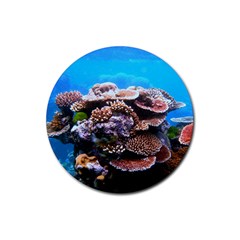 Coral Outcrop 2 Rubber Coaster (round)  by trendistuff