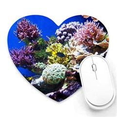 CORAL OUTCROP 1 Heart Mousepads