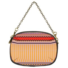 Stripes And Chevrons 	chain Purse (two Sides) by LalyLauraFLM