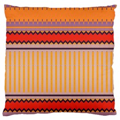 Stripes And Chevrons 	large Flano Cushion Case (two Sides)