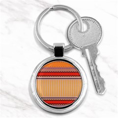 Stripes And Chevrons			key Chain (round) by LalyLauraFLM