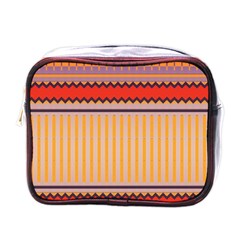 Stripes And Chevrons			mini Toiletries Bag (one Side) by LalyLauraFLM