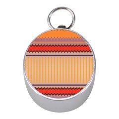 Stripes And Chevrons			silver Compass (mini)