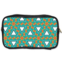 Triangles And Other Shapes Pattern Toiletries Bag (two Sides) by LalyLauraFLM