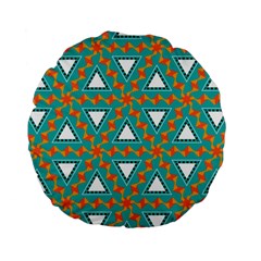 Triangles And Other Shapes Pattern 	standard 15  Premium Flano Round Cushion