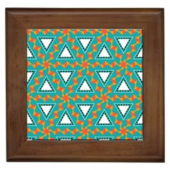 Triangles And Other Shapes Pattern			framed Tile by LalyLauraFLM