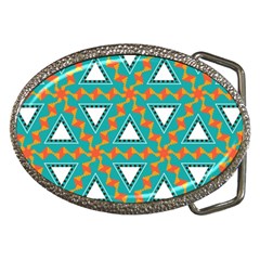 Triangles And Other Shapes Pattern			belt Buckle by LalyLauraFLM