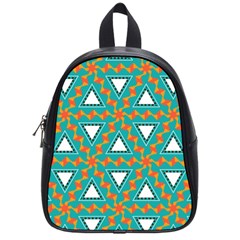 Triangles And Other Shapes Pattern			school Bag (small) by LalyLauraFLM