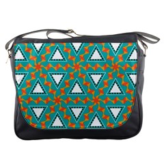 Triangles And Other Shapes Pattern			messenger Bag by LalyLauraFLM