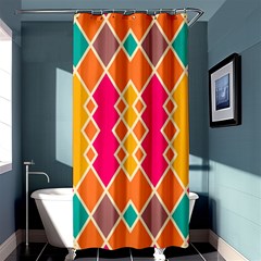 Symmetric Rhombus Design	shower Curtain 36  X 72 