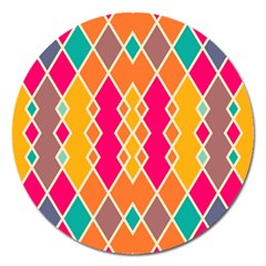 Symmetric Rhombus Design			magnet 5  (round) by LalyLauraFLM