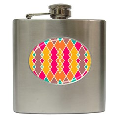 Symmetric Rhombus Design			hip Flask (6 Oz) by LalyLauraFLM